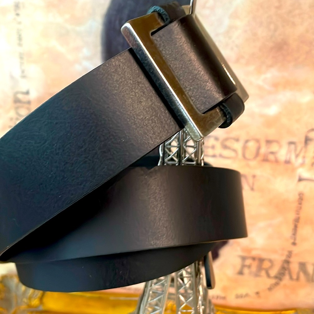 New Beautiful Antoniazzi Black Smoothest Leather Belt Made In Italy